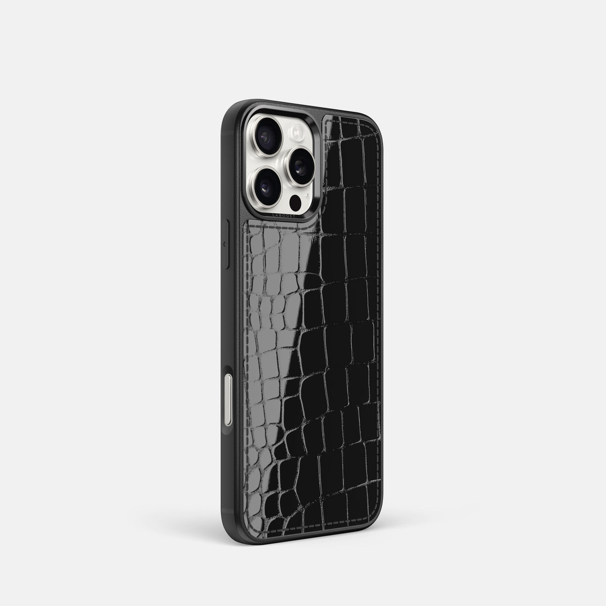 Black iPhone 16 Pro Sport Case Shiny Alligator -2 | Black