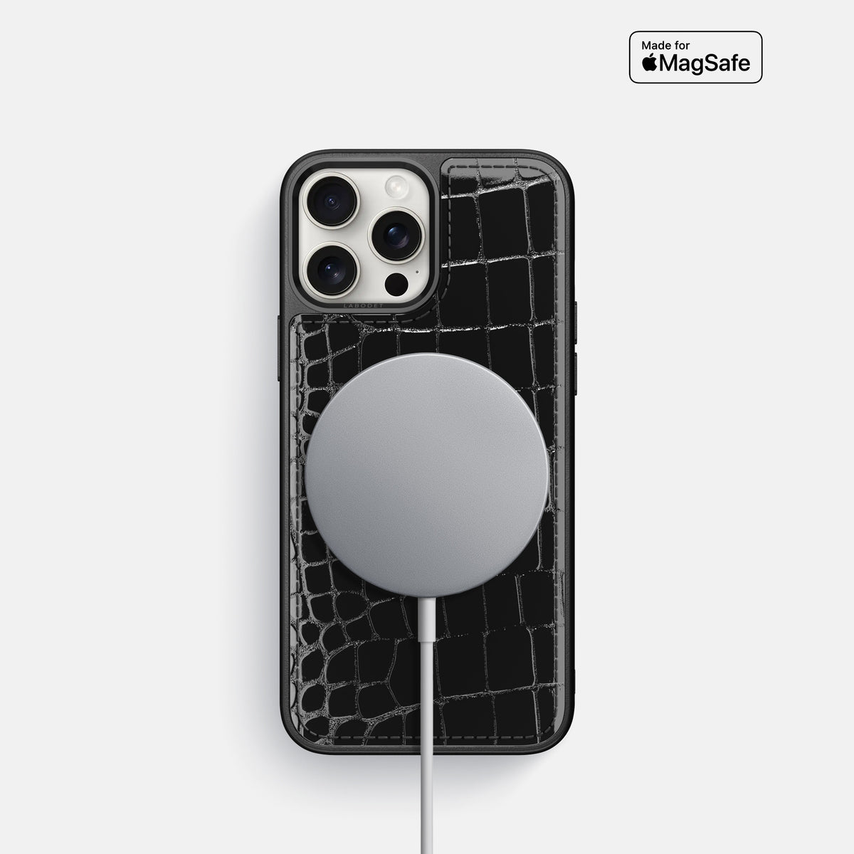Black iPhone 16 Pro Sport Case Shiny Alligator -5 | Black