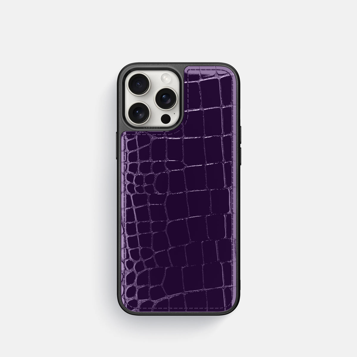 Purple iPhone 16 Pro Sport Case Shiny Alligator -1 | Purple