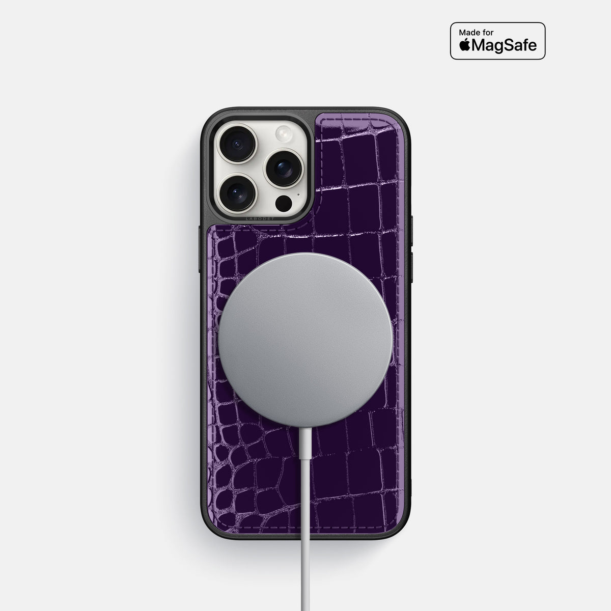 Purple iPhone 16 Pro Sport Case Shiny Alligator -5 | Purple