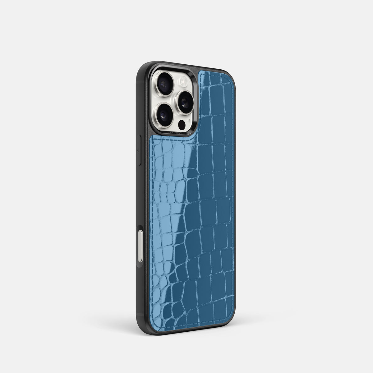 Blue iPhone 16 Pro Sport Case Shiny Alligator -2 | Blue