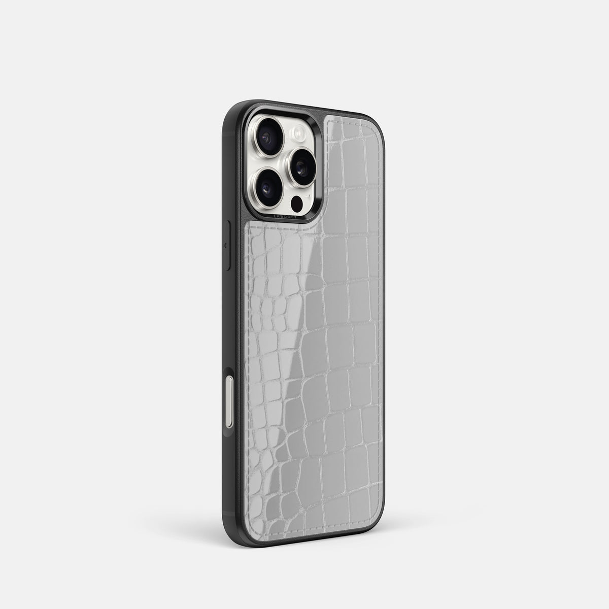 White iPhone 16 Pro Sport Case Shiny Alligator -2 | White