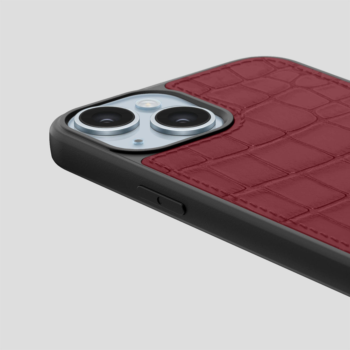 Burgundy iPhone 15 Plus Sport Case Alligator -6 | Burgundy