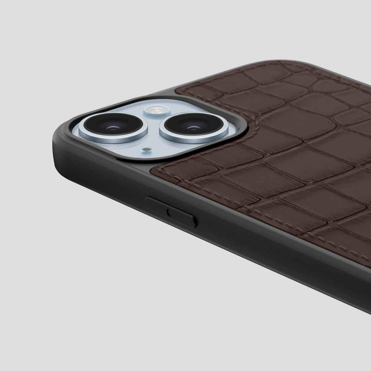 Dark Brown iPhone 15 Plus Sport Case Alligator -6 | Dark-Brown