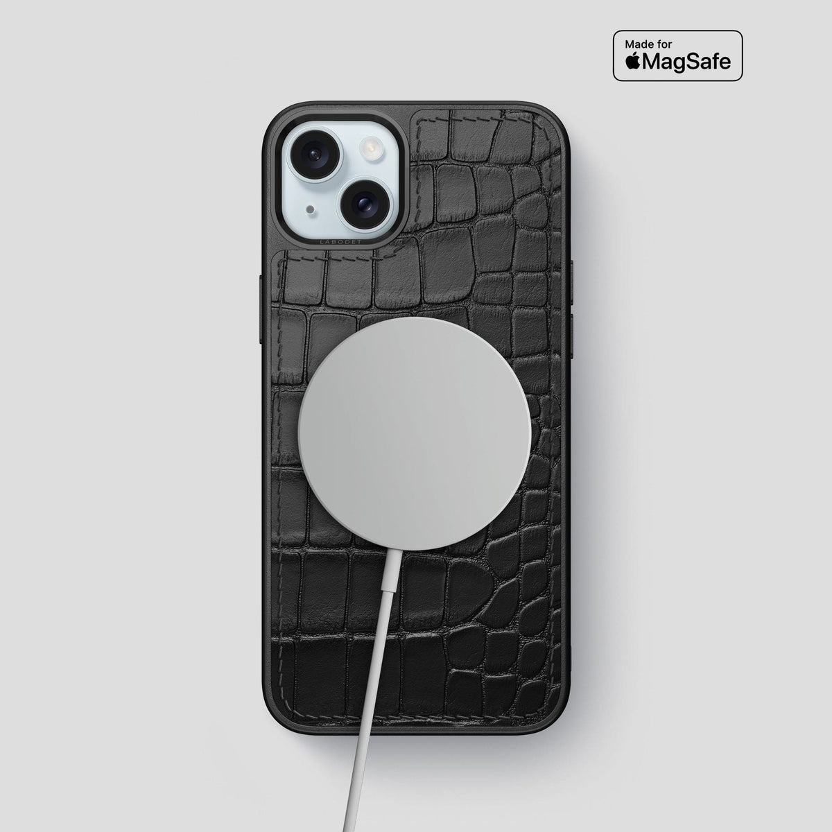 Black iPhone 15 Plus Sport Case Alligator -5 | Black