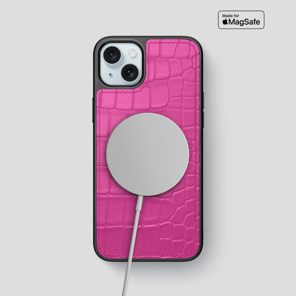 Fuchsia iPhone 15 Plus Sport Case Alligator -5 | Fuchsia