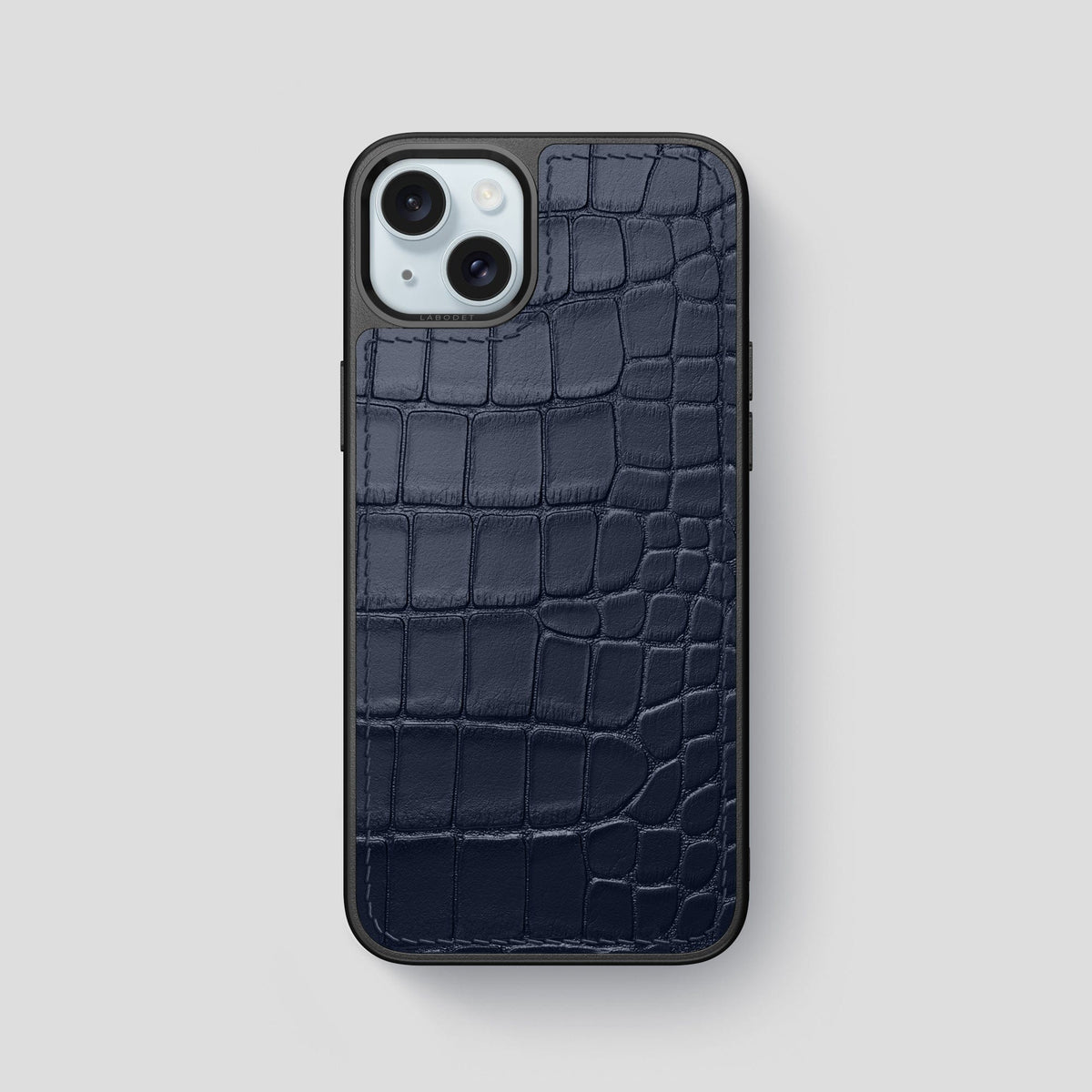Navy Blue iPhone 15 Plus Sport Case Alligator -1 | Navy-Blue