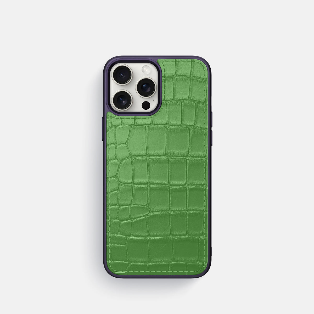 Apple-Green iPhone 16 Pro Toned Sport Case In Alligator with Purple -1 | Apple-Green-Purple
