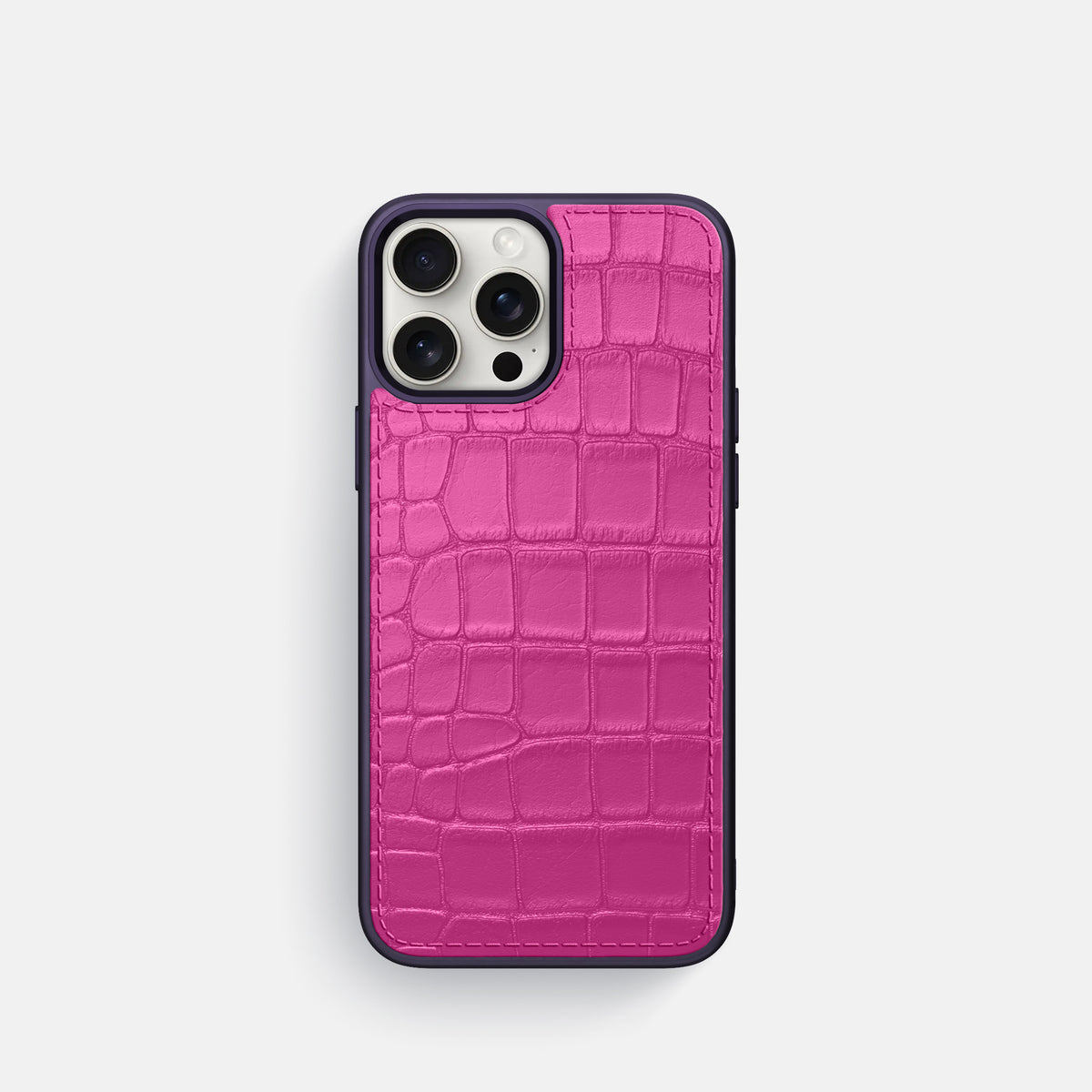 Fuchsia iPhone 16 Pro Toned Sport Case In Alligator with Purple -1 | Fuchsia-Purple