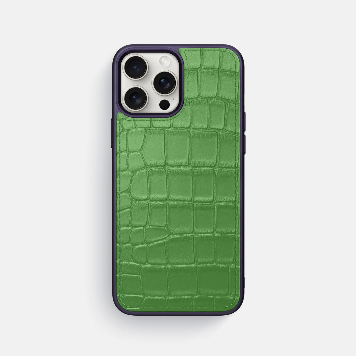 Apple-Green iPhone 16 Pro Max Toned Sport Case In Alligator with Purple -1 | Apple-Green-Purple
