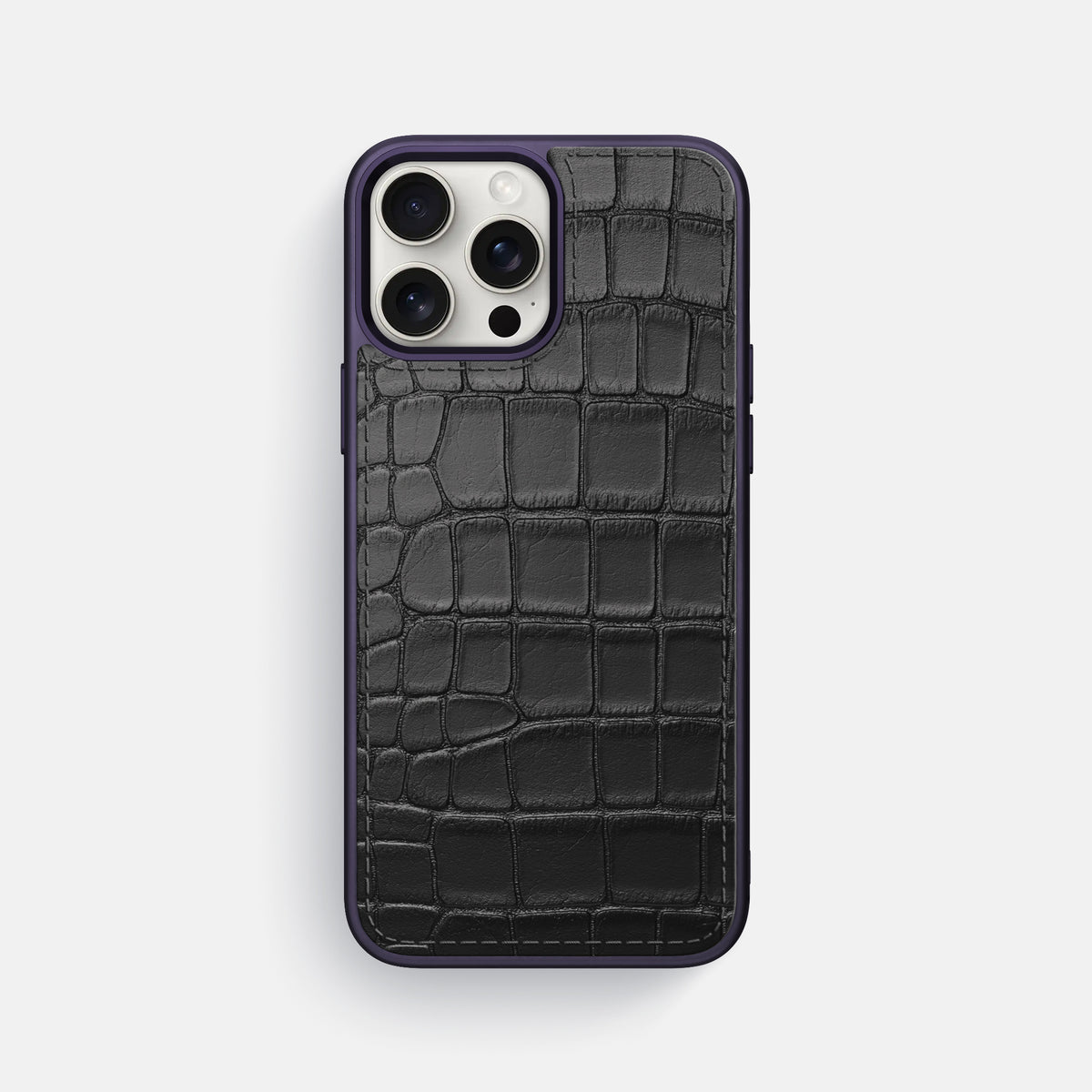 Black iPhone 16 Pro Max Toned Sport Case In Alligator with Purple -1 | Black-Purple