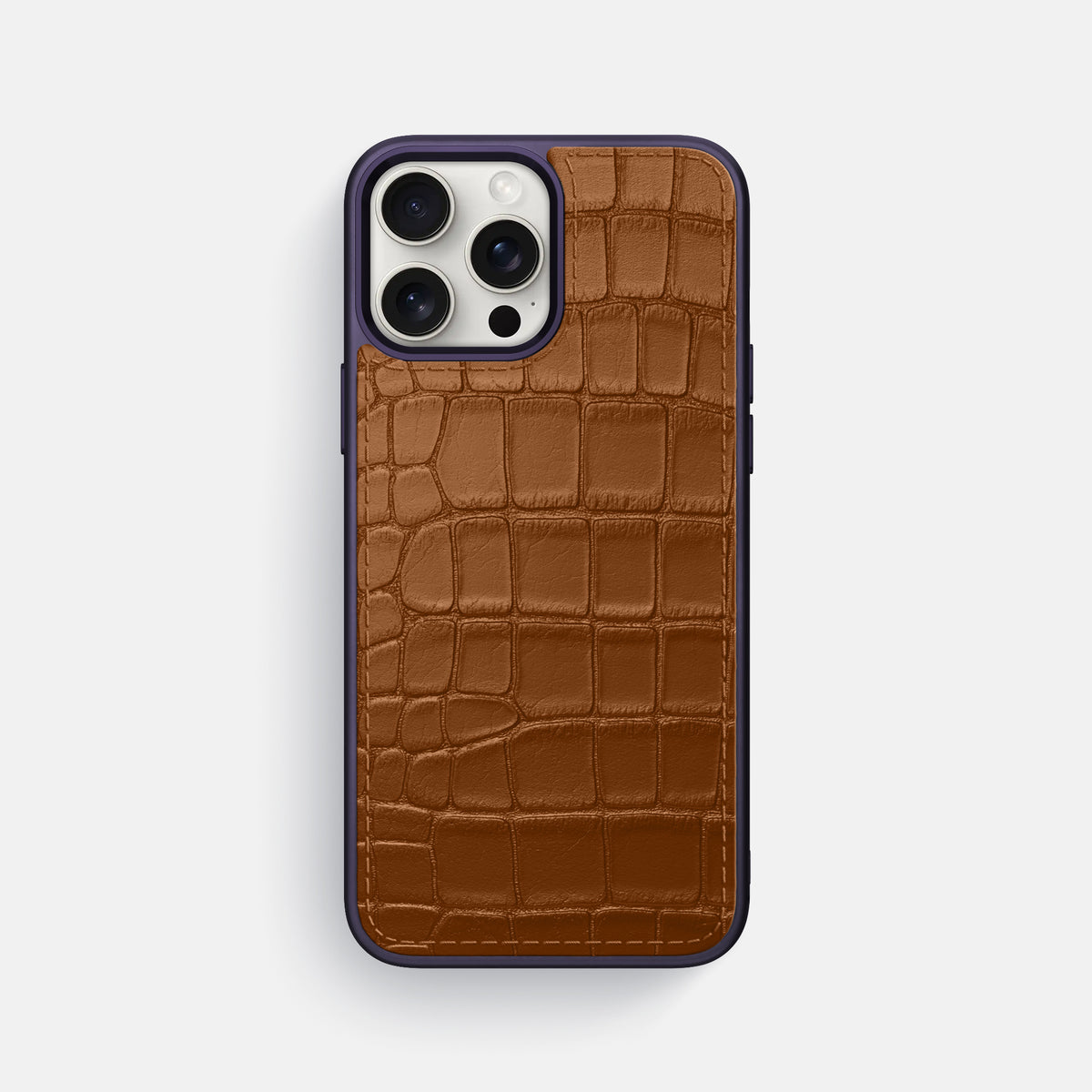 Honey iPhone 16 Pro Max Toned Sport Case In Alligator with Purple -1 | Honey-Purple
