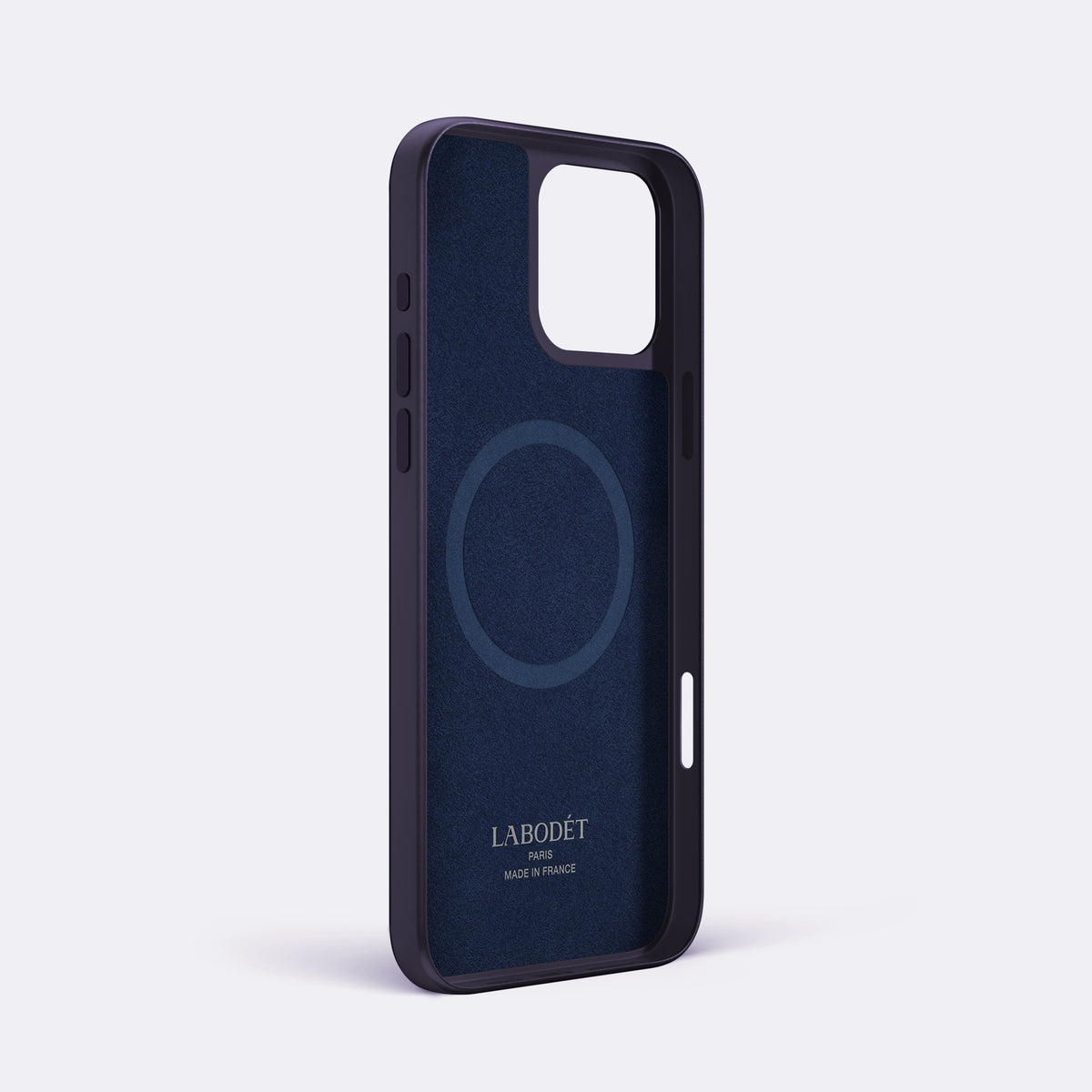 Navy Blue iPhone 16 Pro Max Toned Sport Case In Alligator with Purple -4 | Navy-Blue-Purple