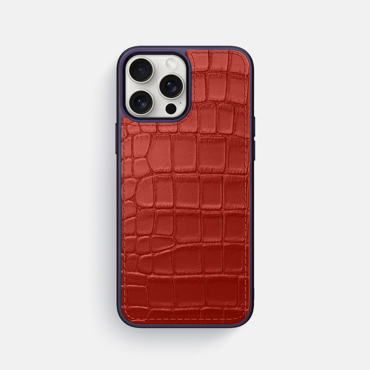 Red iPhone 16 Pro Max Toned Sport Case In Alligator with Purple -1 | Red-Purple