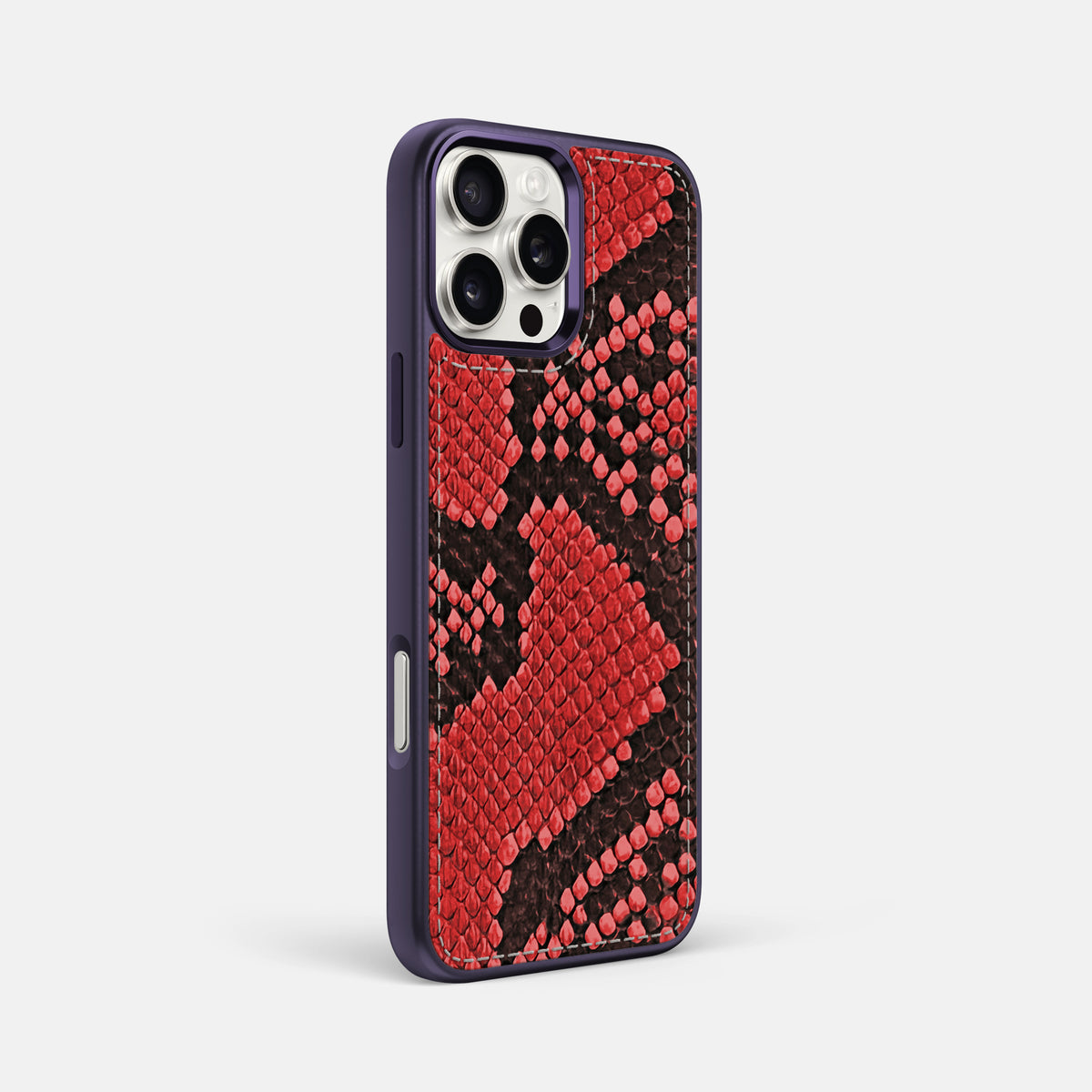 Red iPhone 16 Pro Max Toned Sport Case In Python with Purple -2 | Red-Purple
