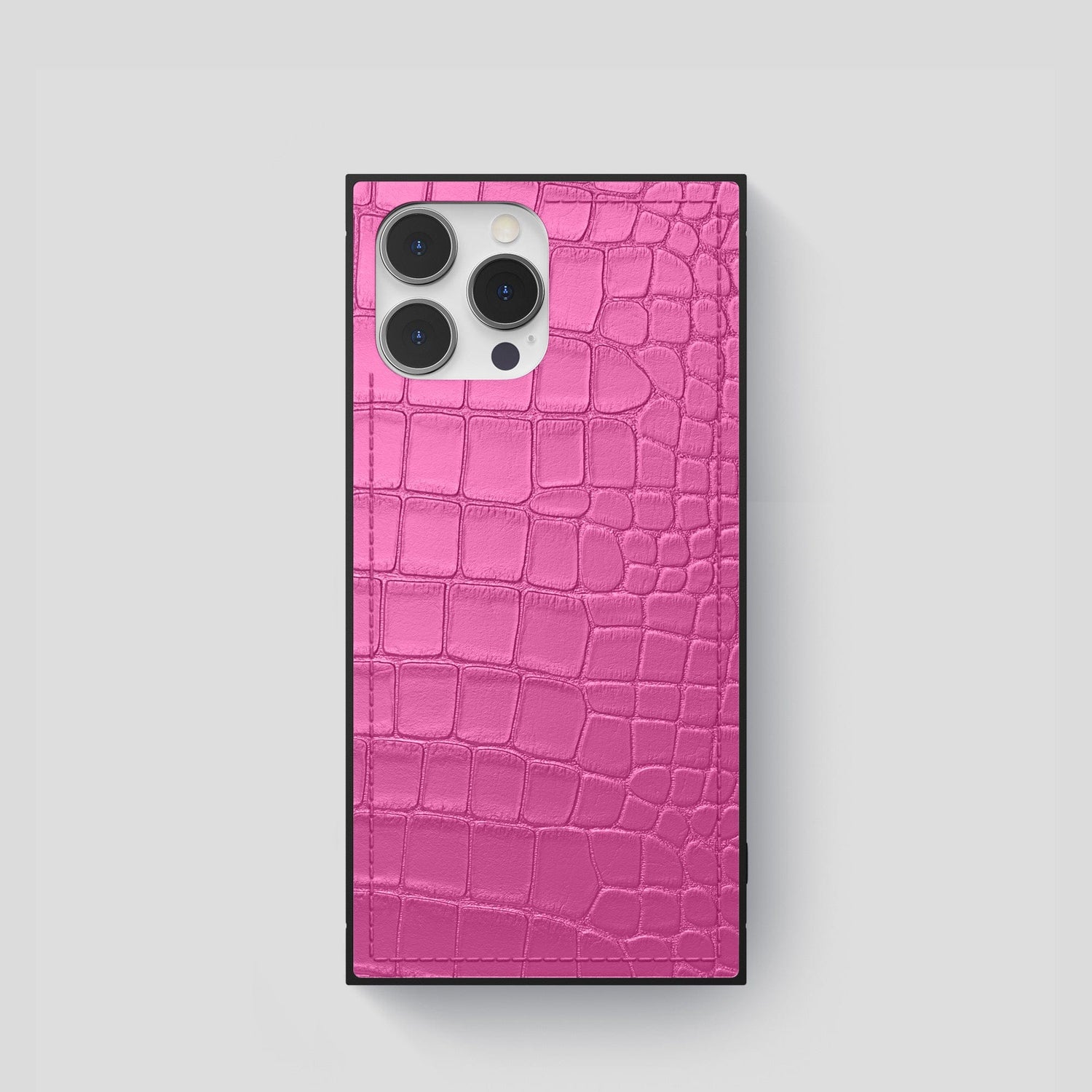 Fuchsia iPhone 14 Pro Square Alligator -1 | Fuchsia