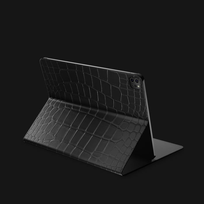 Edition-Black Folio Stand Case For iPad Pro 13-inch (7th gen) Alligator -1 | Edition-Black