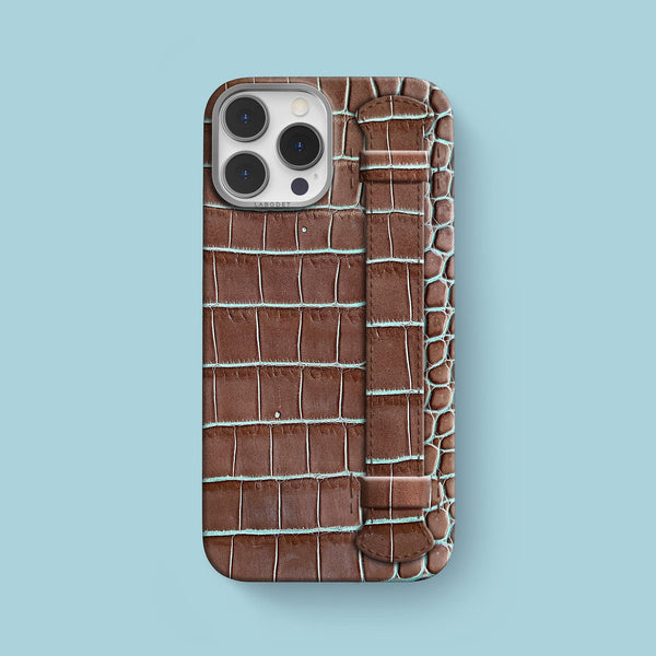 Handle Case 1/1 Dusty Brown For iPhone 15 Pro Max In Alligator