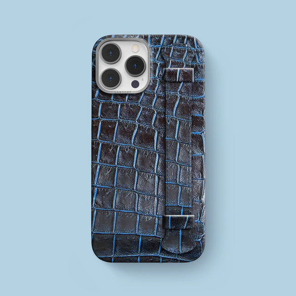Handle Case 1/1 Cosmic Blue For iPhone 15 Pro Max In Alligator