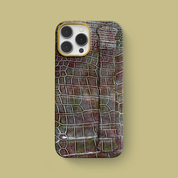 iPhone 15 Pro Max Handle Case 1/1 Flower Bouquet Alligator | MagSafe