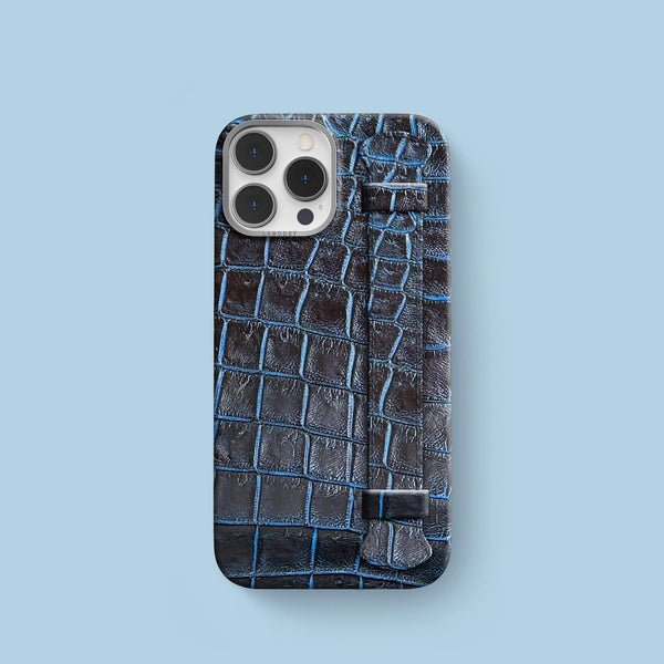 Handle Case 1/1 Cosmic Blue For iPhone 15 Pro In Alligator