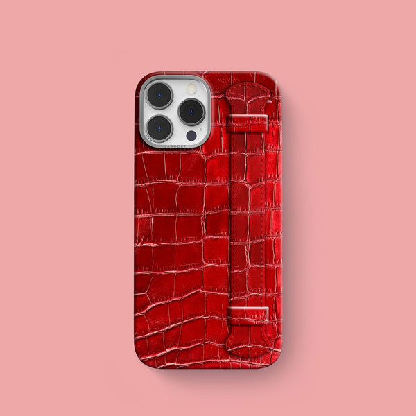 iPhone 15 Pro Handle Case 1/1 Disco Red Alligator | MagSafe