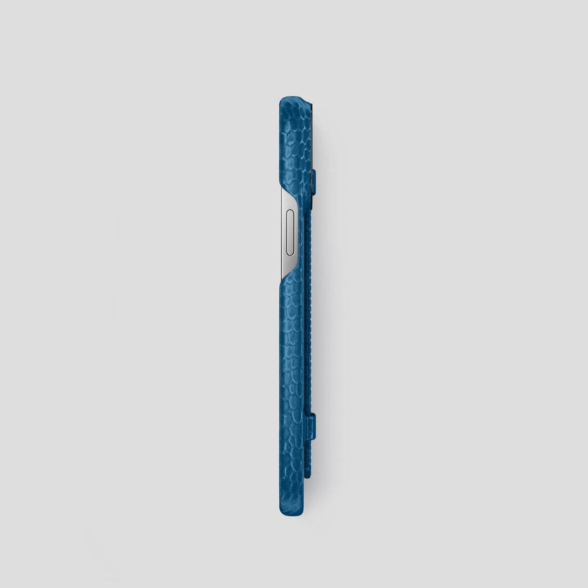 Blue iPhone 14 Pro Strap Case with Black Metal -3 | Blue-Black