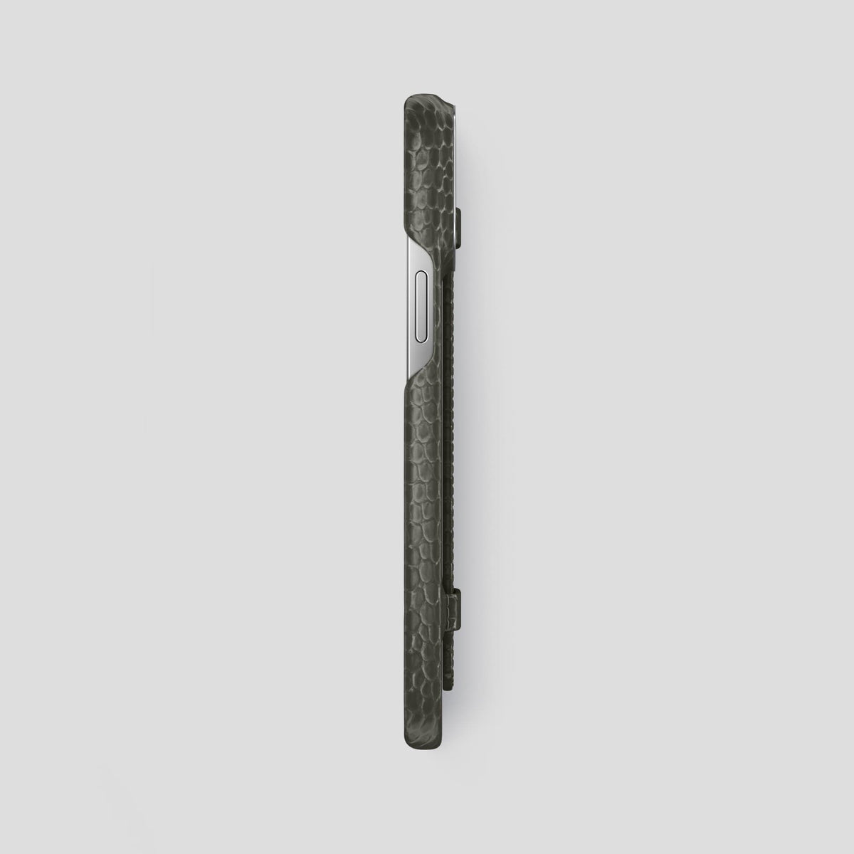 Grey iPhone 14 Pro Max Strap Case with Steel Metal -3 | Grey-Steel