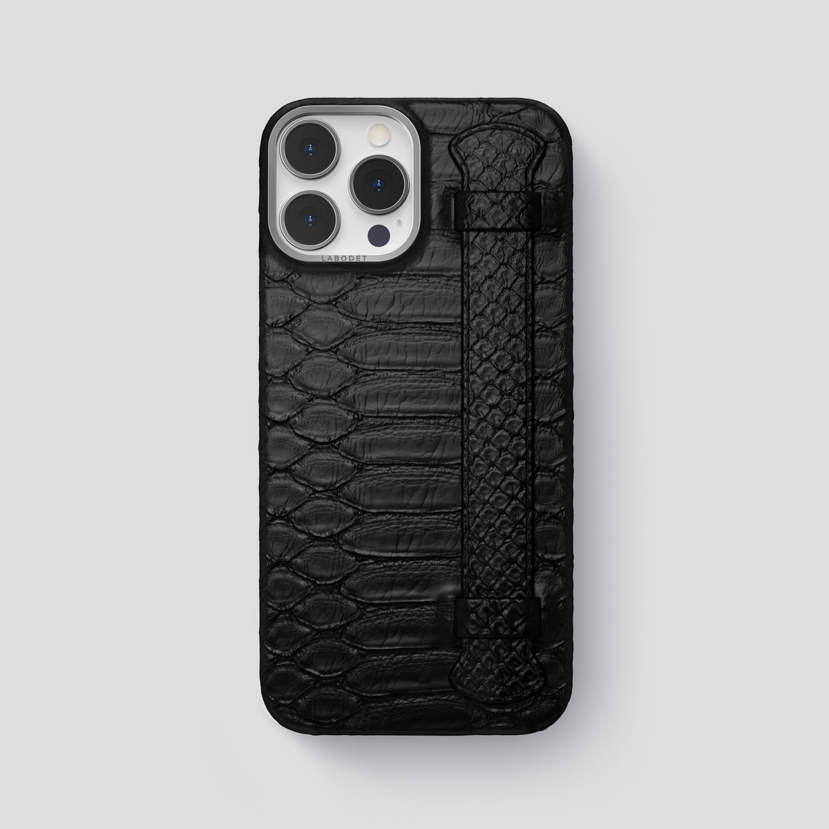 Black iPhone 15 Pro Max Handle Case Python with Steel Metal -1 | Black-Steel