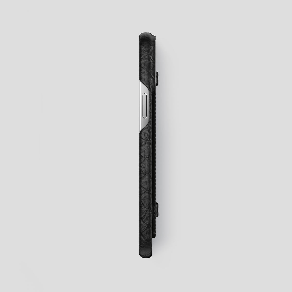 Black iPhone 15 Pro Max Handle Case Python with Steel Metal -3 | Black-Steel