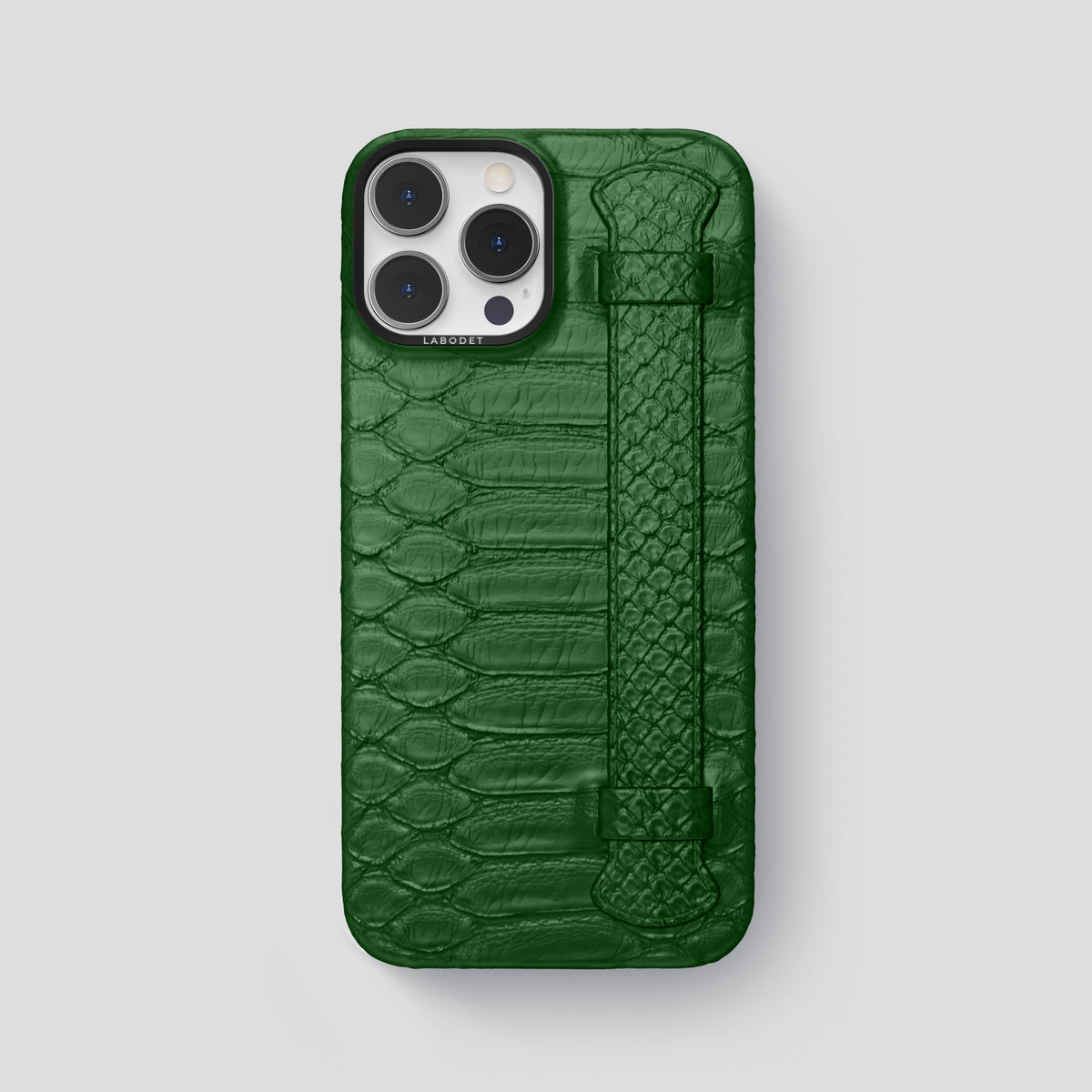 Green iPhone 15 Pro Max Handle Case Python with Black Metal -1 | Green-Black