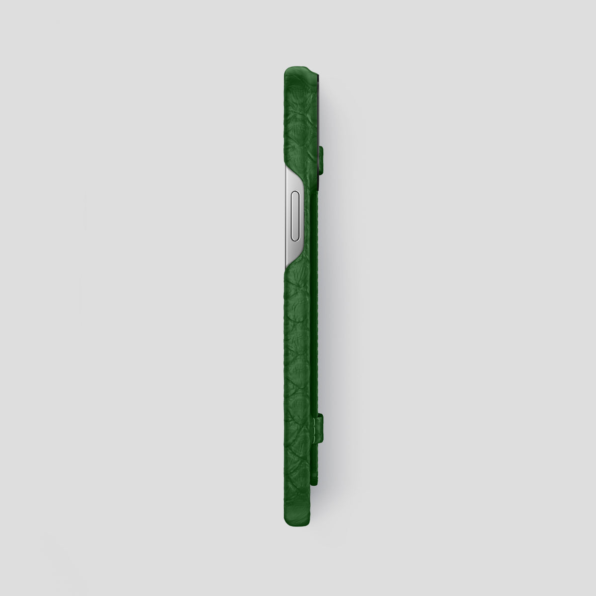 Green iPhone 15 Pro Max Handle Case Python with Black Metal -3 | Green-Black
