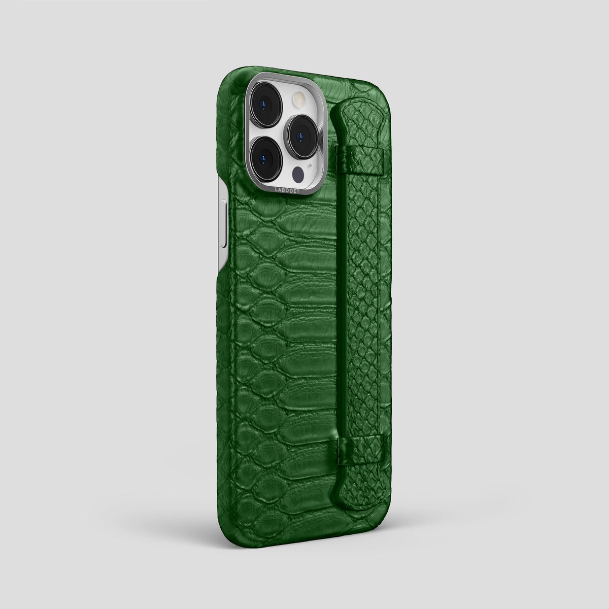 Green iPhone 15 Pro Max Handle Case Python with Steel Metal -2 | Green-Steel