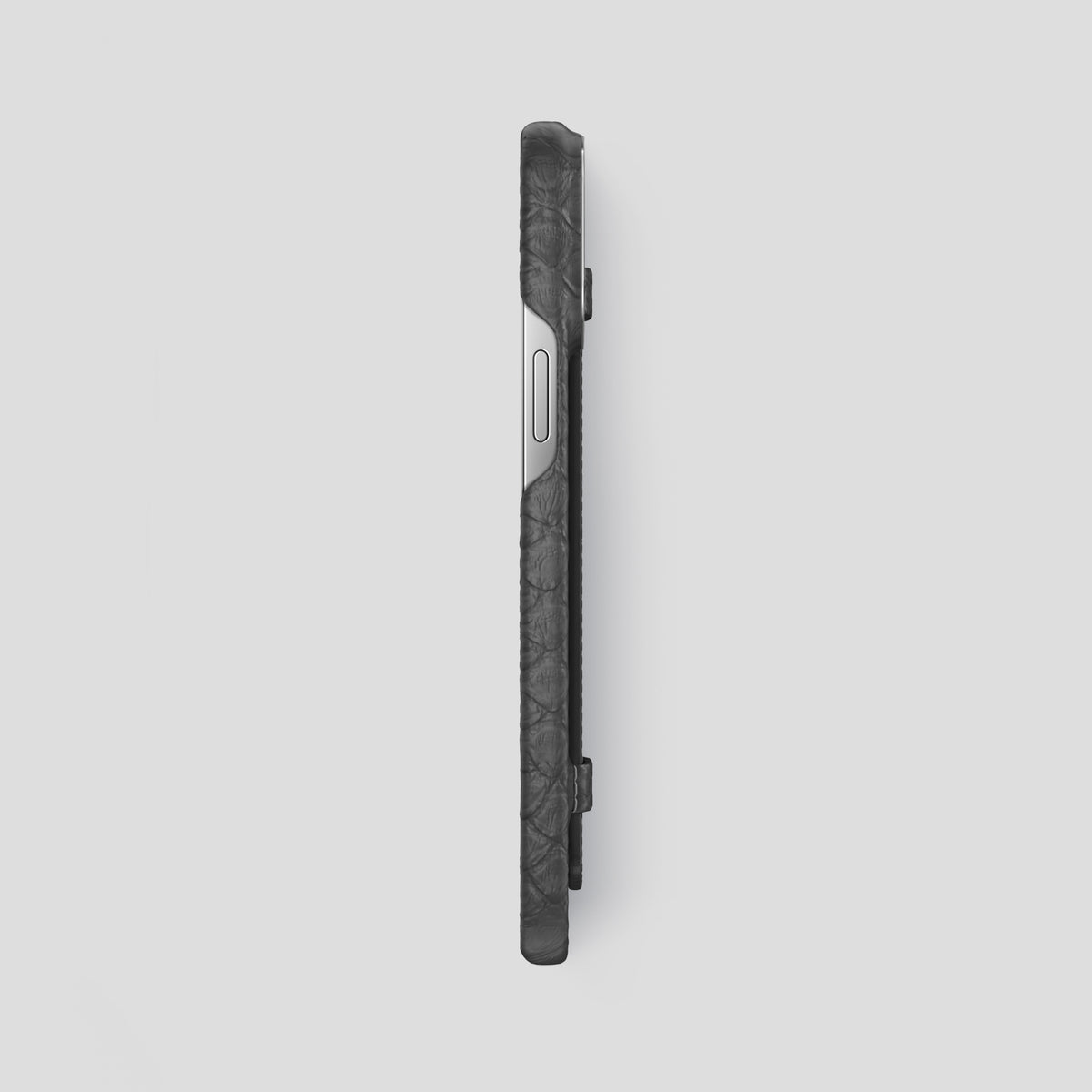 Grey iPhone 15 Pro Max Handle Case Python with Steel Metal -3 | Grey-Steel