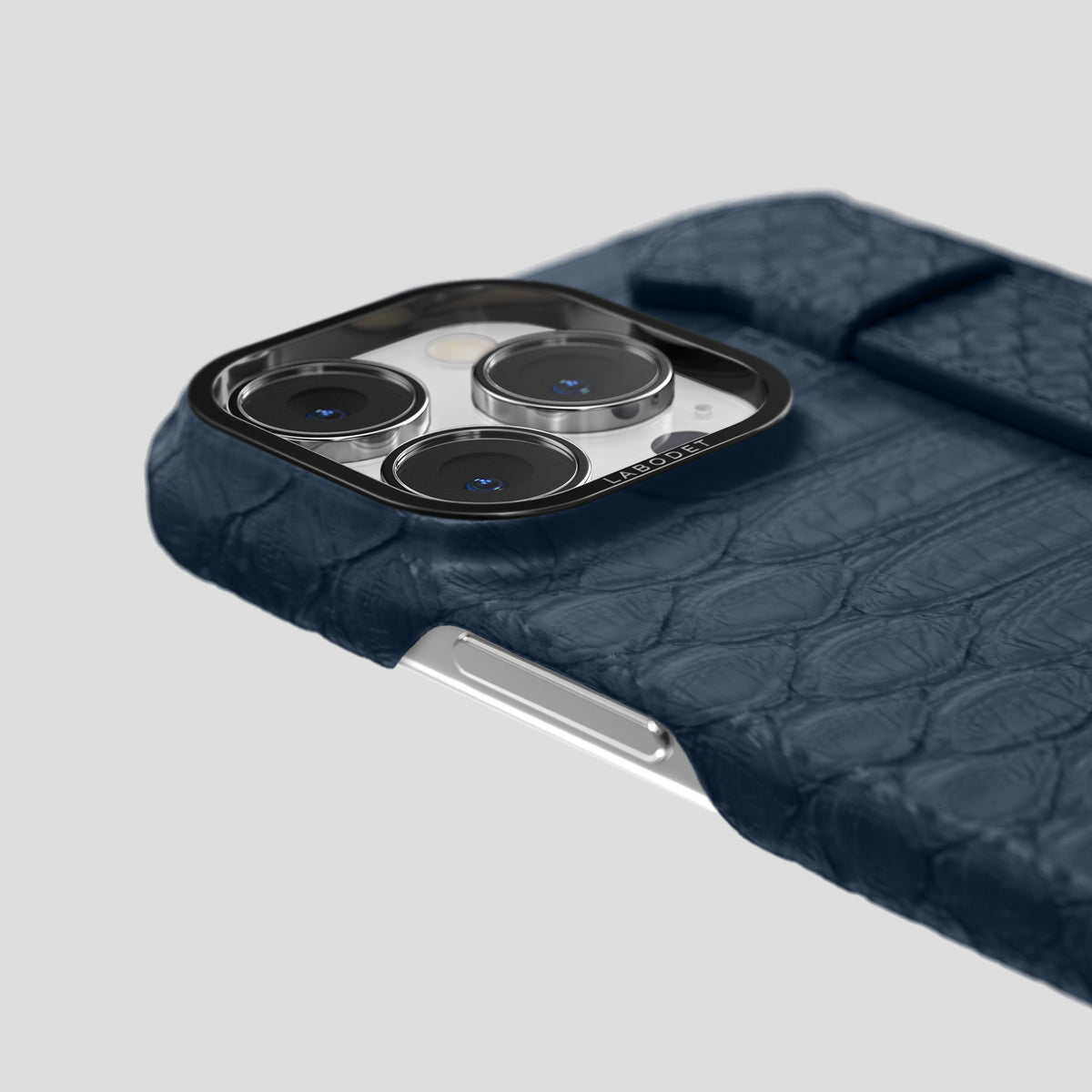 Royal Blue iPhone 15 Pro Max Handle Case Python with Black Metal -6 | Royal-Blue-Black