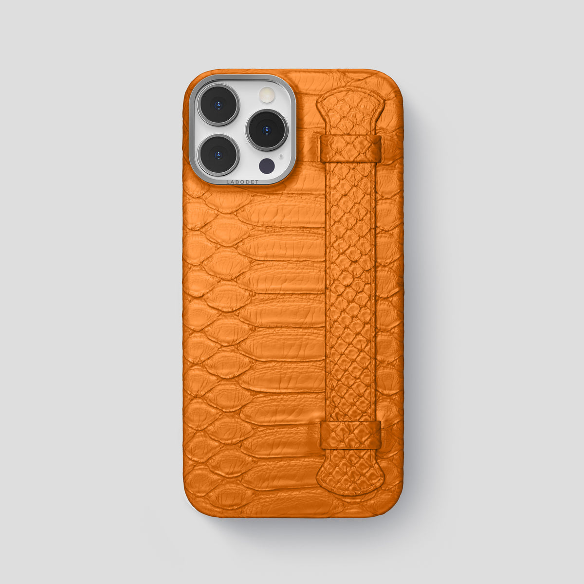 Orange iPhone 15 Pro Max Handle Case Python with Steel Metal -1 | Orange-Steel