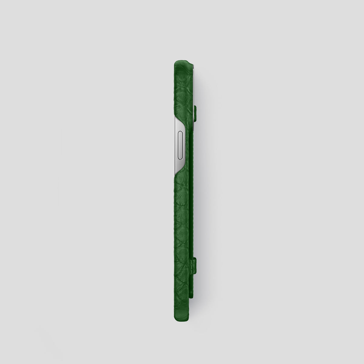 Green iPhone 15 Pro Handle Case Python with Steel Metal -3 | Green-Steel