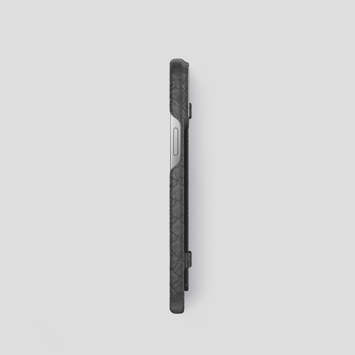Grey iPhone 15 Pro Handle Case Python with Steel Metal -3 | Grey-Steel
