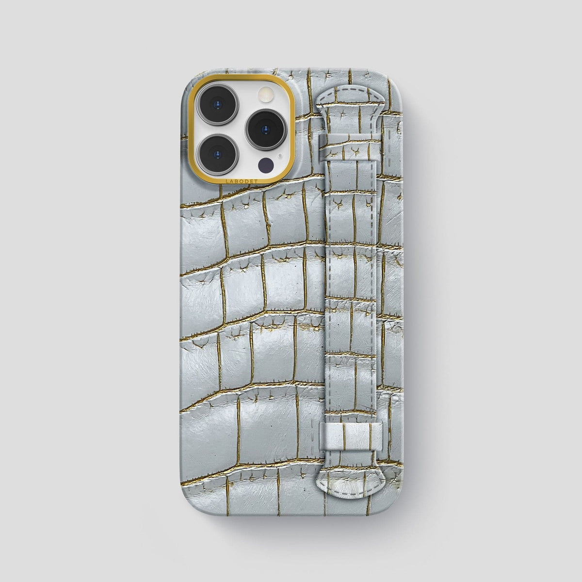Arctic iPhone 14 Pro Max Himalaya Handle Case Himalayan Crocodile with Gold Metal -1 | Arctic-Gold