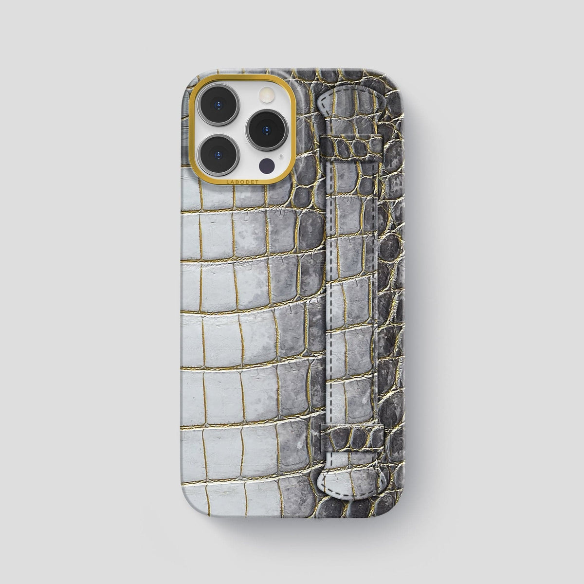Gold iPhone 14 Pro Max Himalaya Handle Case Himalayan Crocodile with Gold Metal -1 | Gold-Gold