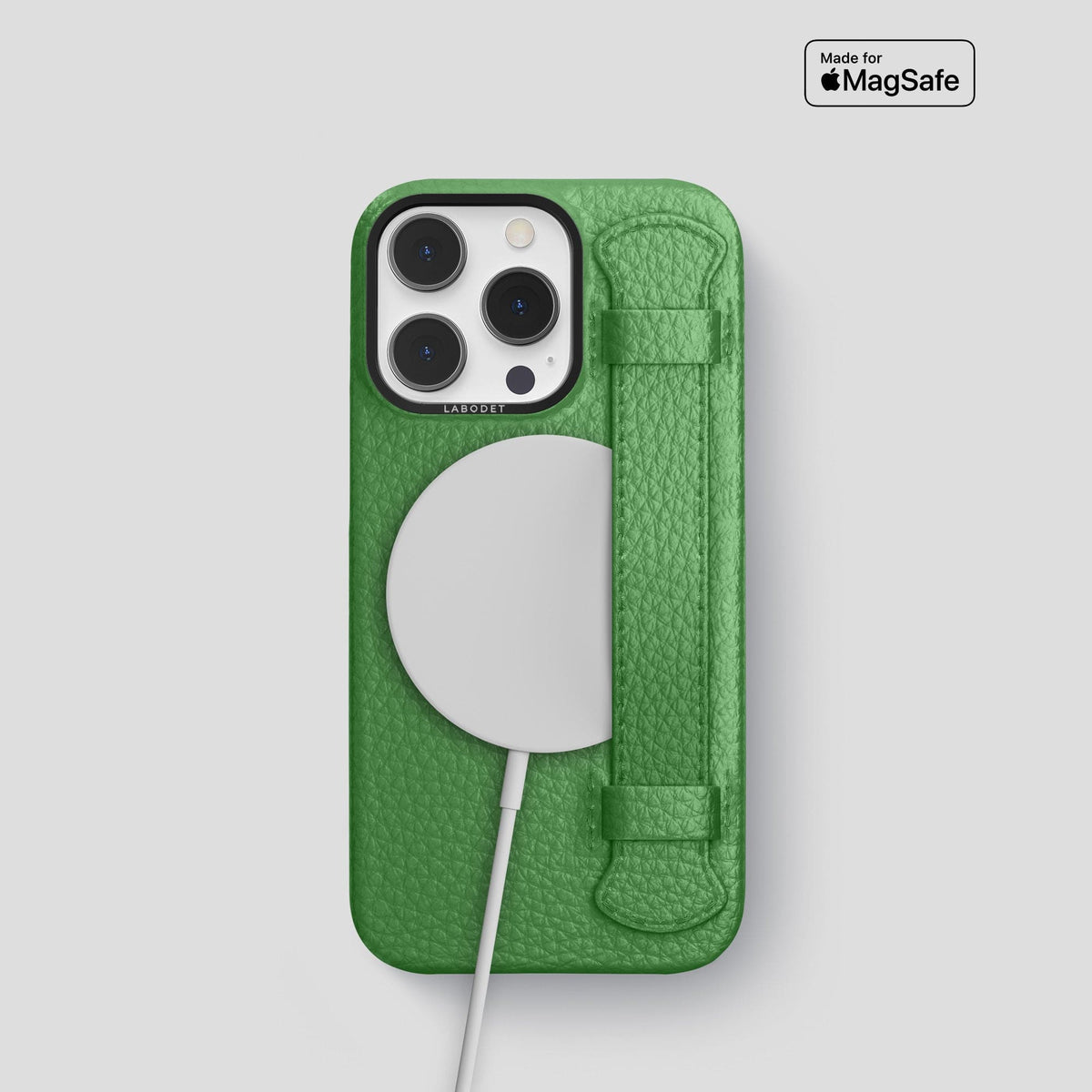 Herb iPhone 15 Pro Strap Case Calf with Black Metal -5 | Herb-Black