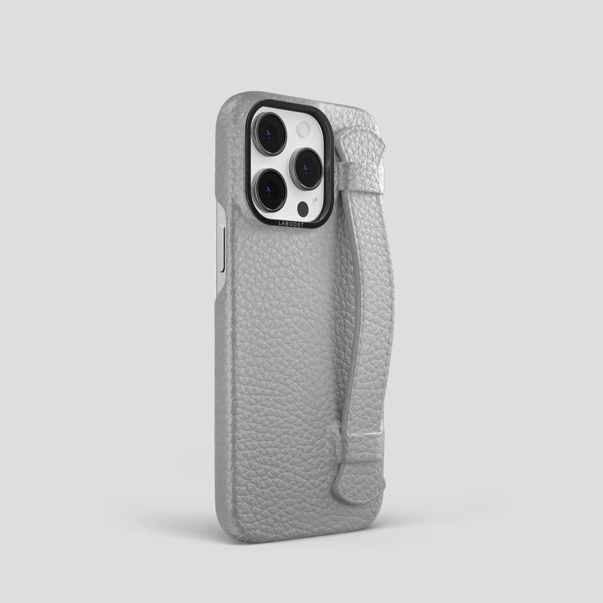 Nuage iPhone 15 Pro Strap Case Calf with Black Metal -2 | Nuage-Black