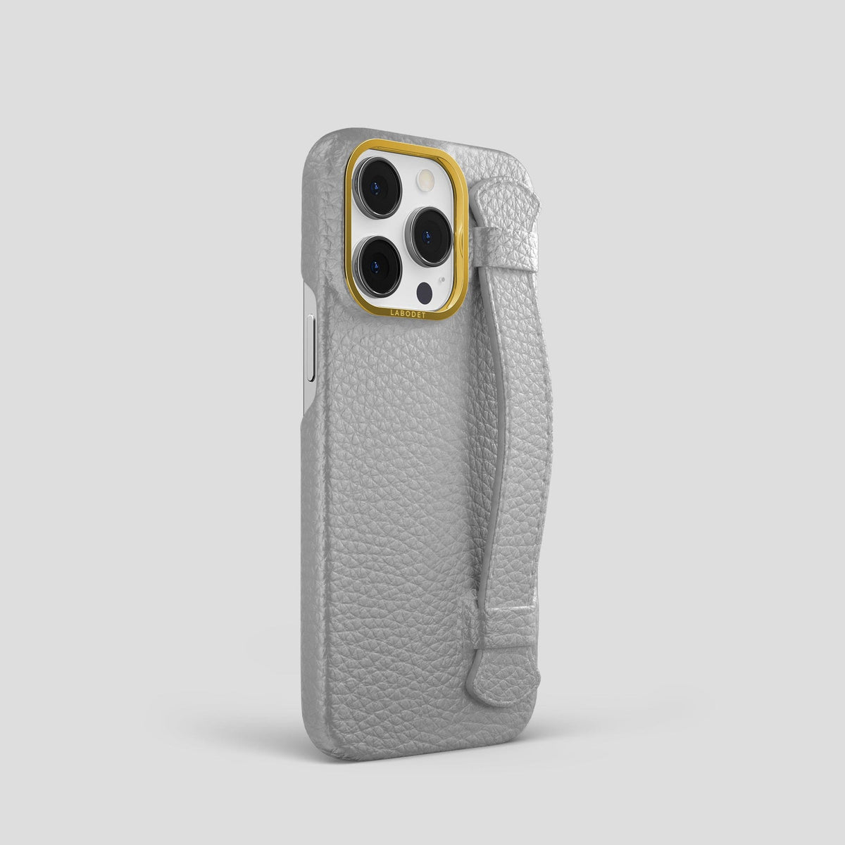 Nuage iPhone 15 Pro Strap Case Calf with Gold Metal -2 | Nuage-Gold
