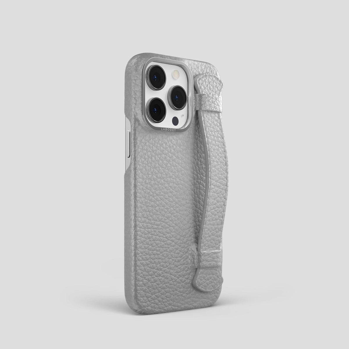 Nuage iPhone 15 Pro Strap Case Calf with Steel Metal -2 | Nuage-Steel
