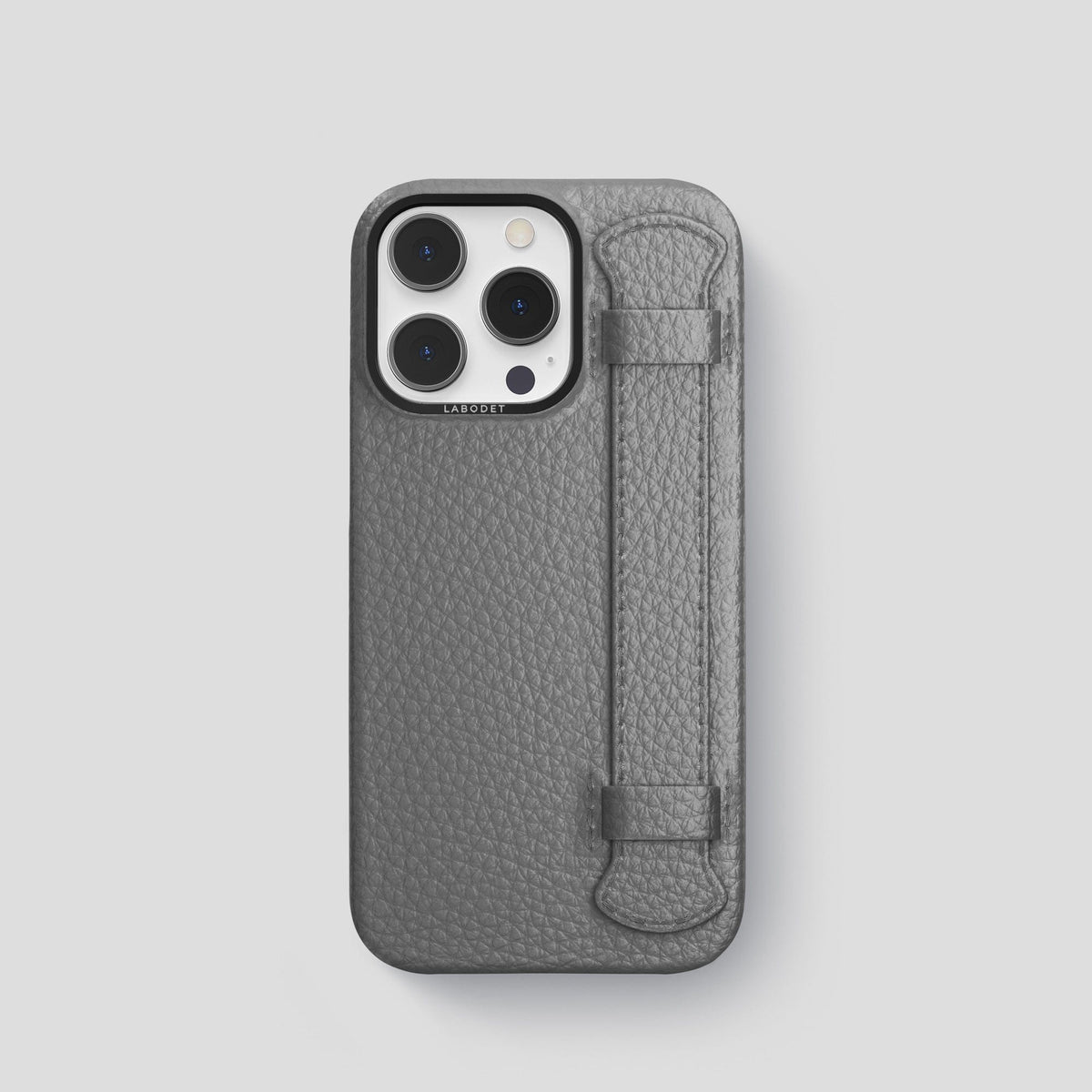 Souris iPhone 15 Pro Strap Case Calf with Black Metal -1 | Souris-Black