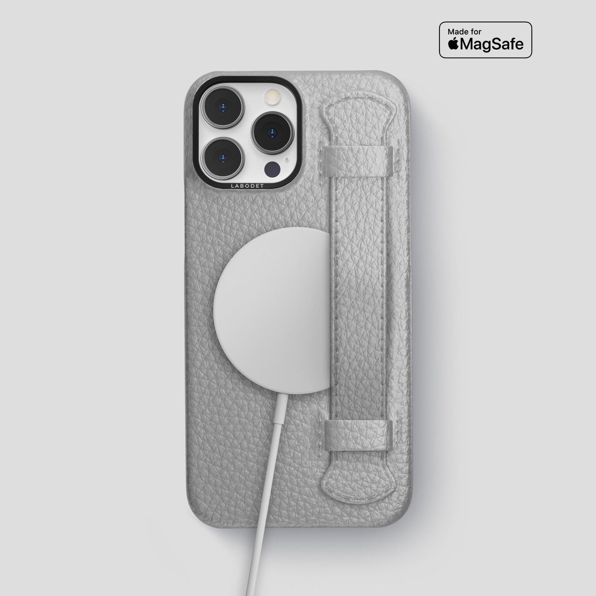 Nuage iPhone 15 Pro Max Strap Case Calf with Black Metal -5 | Nuage-Black