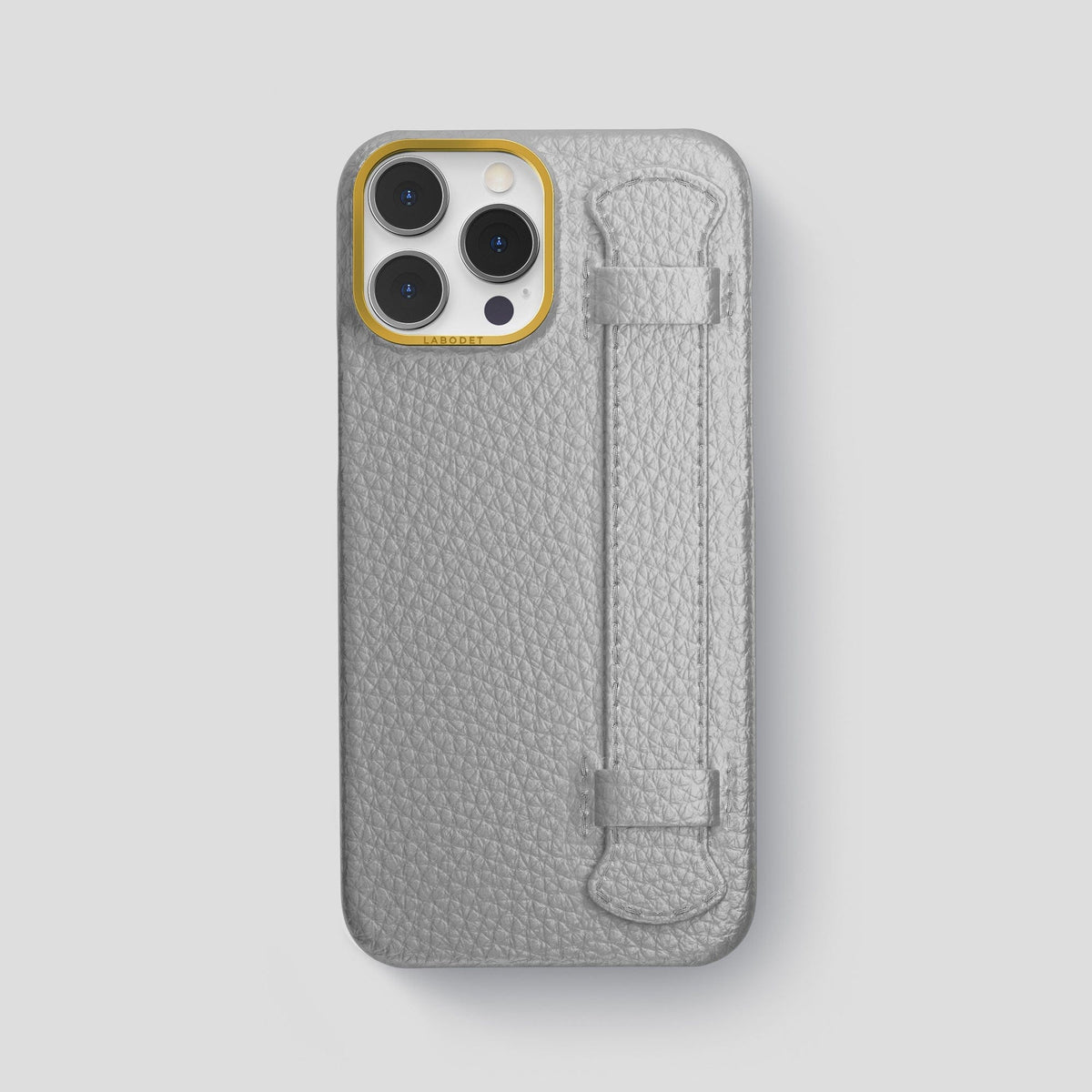 Nuage iPhone 15 Pro Max Strap Case Calf with Gold Metal -1 | Nuage-Gold