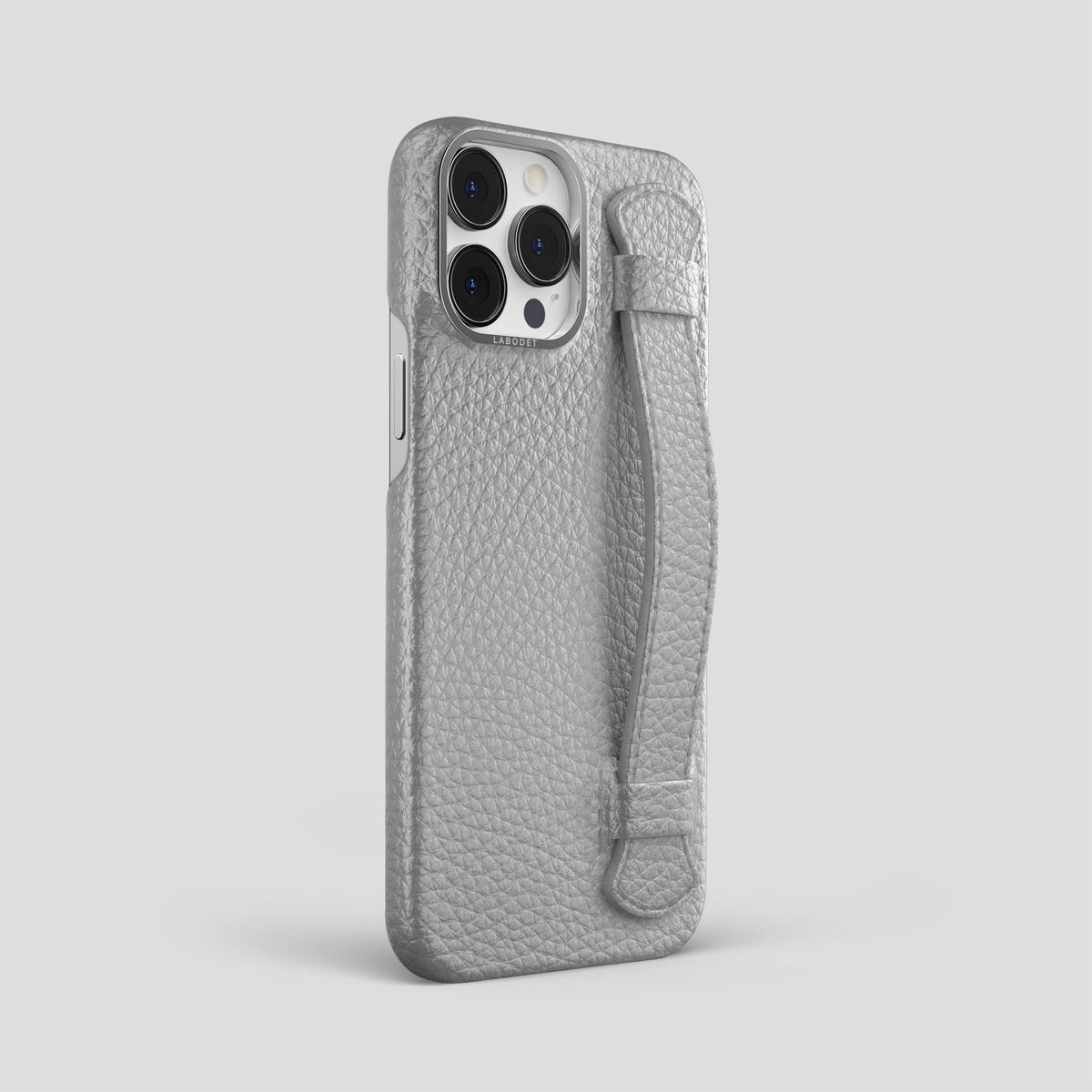 Nuage iPhone 15 Pro Max Strap Case Calf with Steel Metal -2 | Nuage-Steel