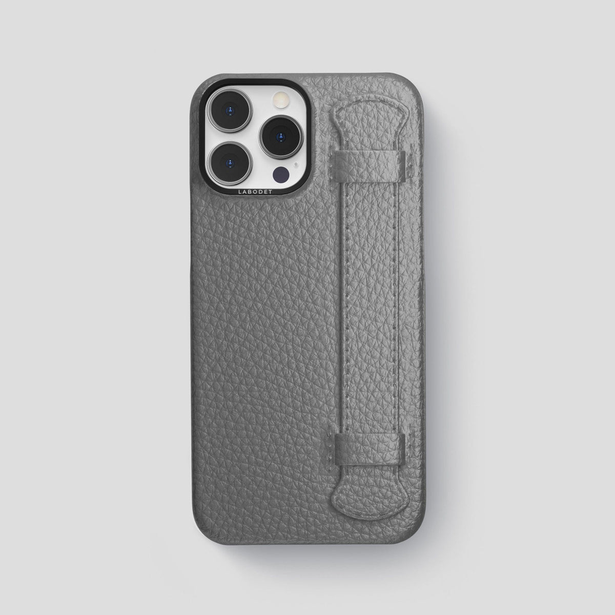 Souris iPhone 15 Pro Max Strap Case Calf with Black Metal -1 | Souris-Black
