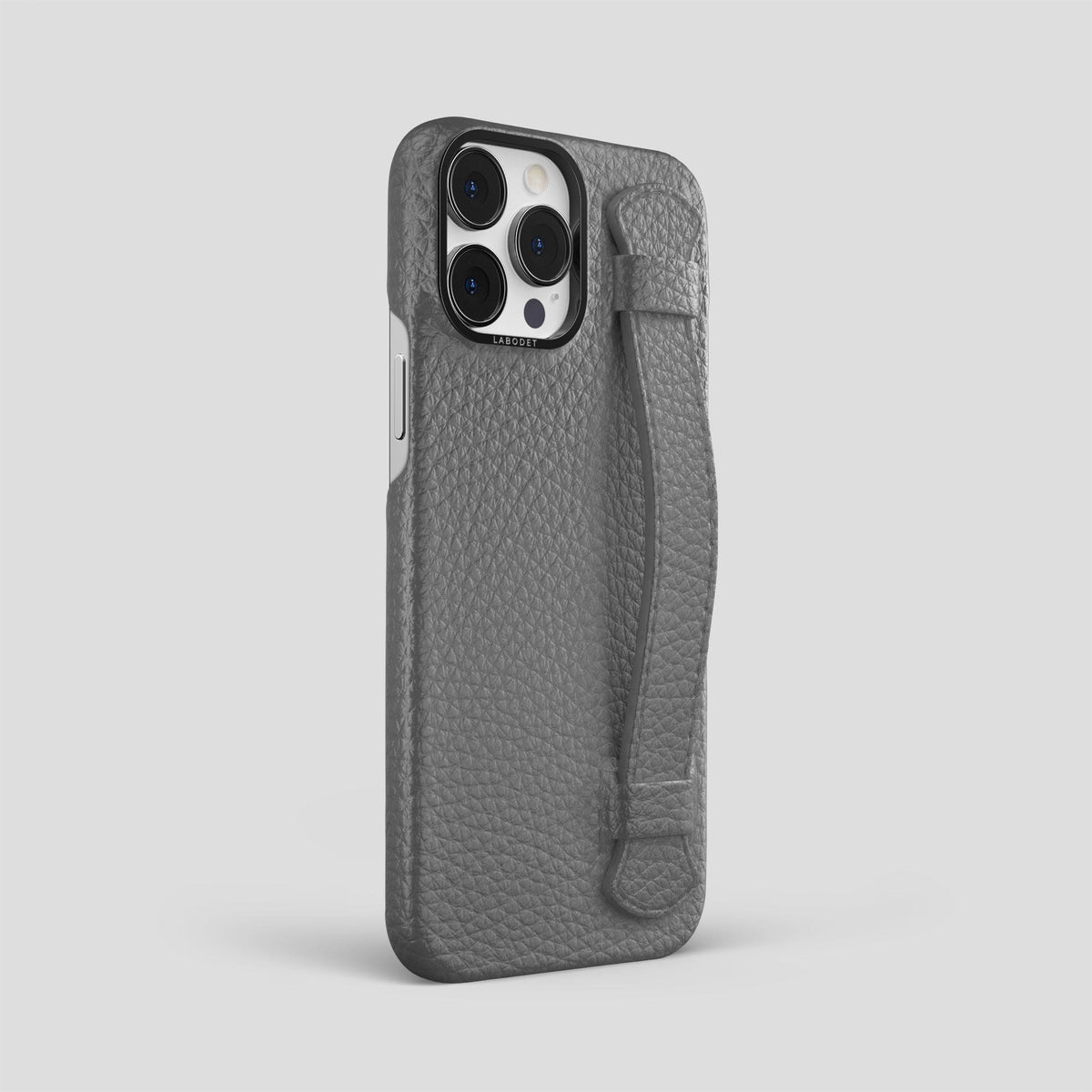 Souris iPhone 15 Pro Max Strap Case Calf with Black Metal -2 | Souris-Black